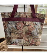 Vintage Bovano Cat Tapestry Shoulder Bag Laptop Fits Tote Purse - $657.08 MXN