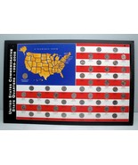 USA Map United States Flag 50 Commemorative State Quarters Wall Display ... - $39.93 CAD