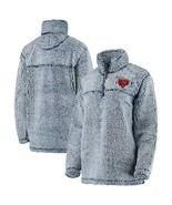 Chicago Bears NFL G-III Women&#39;s Sherpa Quarter-Zip Pullover Jacket, Navy... - $34.97