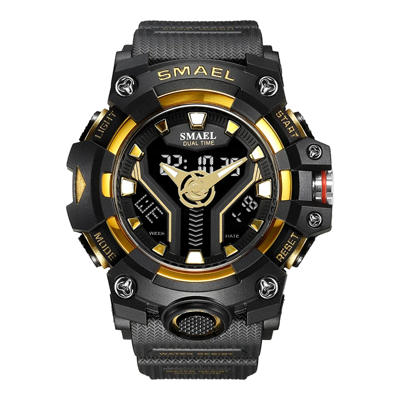  SMAEL  Watch for Man Dual Time Watch for Men Shock Resistant Led Light Watch  8 - £53.00 GBP