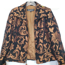 Vintage Windridge Cheryl Nash Jacket Womens Small Metallic Floral Lined ... - $24.99