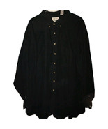 Harbor Bay  Mens 4XLT Shirt Black Big &amp; Tall Button Down Long-Sleeve 100... - $39.61 CAD