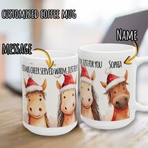 Personalized Text Custom Mug Christmas Horse Coffee Cup Family Gift (11,... - $12.99+