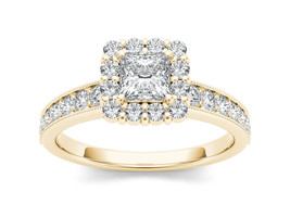 Authenticity Guarantee 
14K Yellow Gold 1 1/4ct TDW Princess Diamond Square H... - £1,665.46 GBP