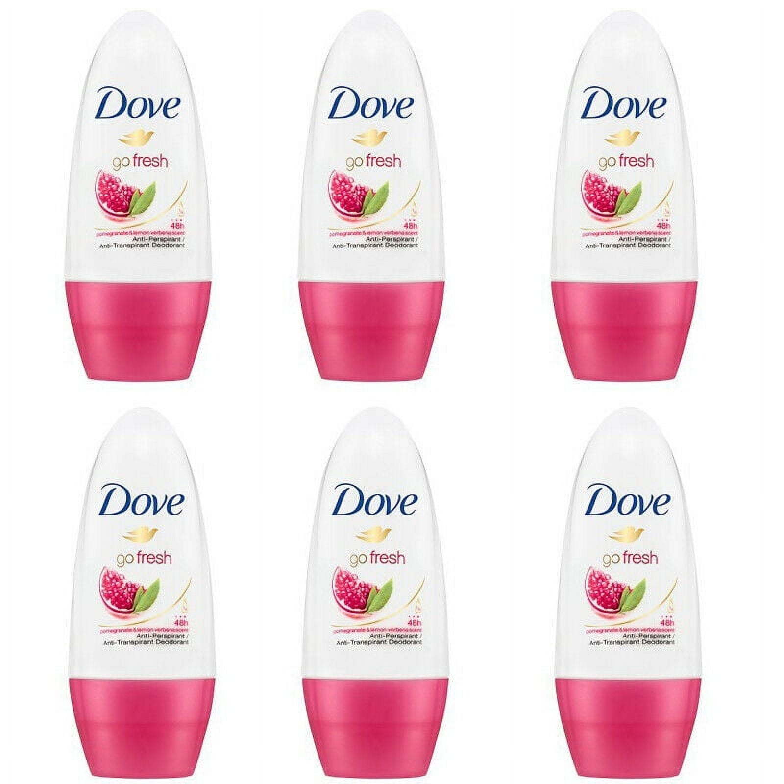 6 Pack Dove Go Fresh Pomegranate Roll On 48 HR Anti perspirant Deodorant... - $17.32