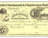 Louisville Cincinnati &amp; Charleston Ferrovia Azienda 1800s Ristampa - $4.04