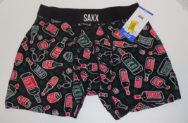 SAXX Ultra Relaxed Fit Boxer Brief Mens XL Underwear Holiday Black Spirits - £23.31 GBP