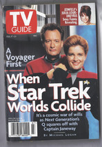 Star Trek Voyager When Worlds Collide Janeway, Q  Feature Article 1996 TV Guide - £12.78 GBP