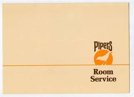 Pipers Room Service Menu Holiday Inn 1980  - £14.19 GBP
