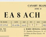 QSL Card EA8ACH Las Palmas Canary Islands - $9.90