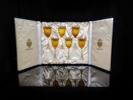Faberge  Odessa Yellow Gold  Crystal Colored Glasses 8 3/8" Tall NIB image 8