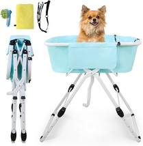 3 In 1 Premium Elevated Dog Bathtub - Foldable &amp; Portable Wash Station For Indoo - £73.27 GBP