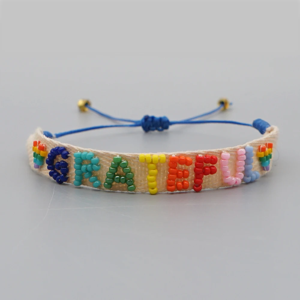 Bracelets for Women Boho Friendship Letter Bracelet Gift for Girl Friends Jewelr - £14.71 GBP