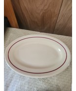 Shenango China Inca Ware Red Pinstripe Plate New Castle, PA 11.5&quot; x 8&quot; V... - $310.43 MXN