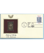 First Day Cover 1986 Gold Replica Postage Stamp Statue of Liberty  - $12.77