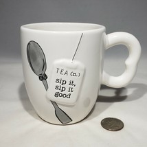 Mud Pie Tea Cup Mug 3D Sip It, Sip It Good 12 oz EUC - £10.35 GBP