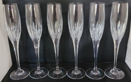 Mikasa Flame D&#39;Amore Fluted Champagne Glasses Barware Set of 6 - £264.69 GBP