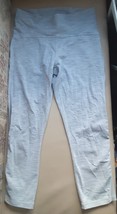 Lululemon Wunder Under Crop Leggings Mesh Gray White Size 8 RR - $14.19