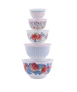 Pioneer Woman ~ Ten (10) Piece Nesting Bowl Set ~ Melamine ~ HERITAGE FL... - $83.62 CAD
