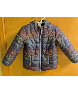 Little Me Dinosaur Puffer Jacket w/ Hood, Fleece-Lined - Navy/Multi (2T)... - £9.38 GBP