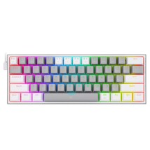 Portable USB Mini Mechanical Gaming Keyboard - K617RGB-GW, Red Switch - £36.91 GBP