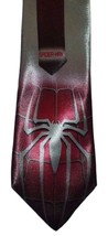 2016 Arrival - Spiderman Red on Silver grey Satin Neck tie - Peter Parker - £29.58 GBP