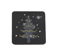 Metallic Tree Christmas Cork Backed Coasters - Pack of 4 - $9.64