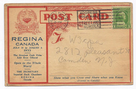 1932 Vintage QSL Card W3LU Postcard 1933 Canada Grain Exhibition and Confrence - £39.04 GBP