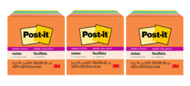 Post-it Super Sticky Notes, 3x3 in, 5 Pads, 2x the Sticking Power, 3 Pack - £15.17 GBP