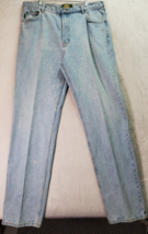 Cabela&#39;s Jeans Mens Size 40 Blue Light Wash Denim Cotton Flat Front Stra... - $14.80