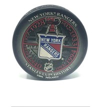 New York Rangers Hockey Puck Rare Vintage Stanley Cup History  - £75.71 GBP