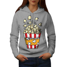 Wellcoda Movie Lover Womens Hoodie, Popcorn Bag Casual Hooded Sweatshirt - £29.06 GBP