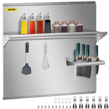 VEVOR Range Backsplash with Shelf 36 x 29.5 Inch Range Hood Wall Shield, Stainl - $187.14