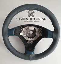 Fits Toyota Corolla 03-13 Dark Grey Leather Steering Wheel Cover Diff Seam Color - £39.95 GBP