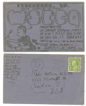 1934 Vintage handmade postcard Cartoon Art QSL Card W3ECQ - £18.09 GBP
