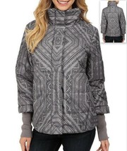 prAna Women&#39;s Lily Puffer Jacket, Gull Flurry Size M Water Resistant Out... - $84.49