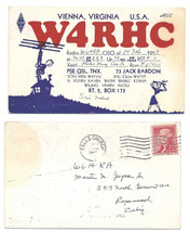 1957 Vintage Cartoon Art Postcard QSL Card W4RHC Vienna Virginia - £13.36 GBP