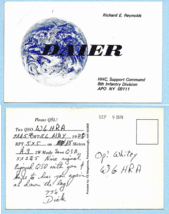 1978 Vintage Postcard Richard Reynolds 8th Infantry QSL Operator Postcard DA1ER - £9.02 GBP