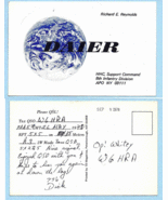 1978 Vintage Postcard Richard Reynolds 8th Infantry QSL Operator Postcar... - £8.92 GBP