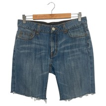 Seven7 Premium Denim Shorts Mens 32 Blue Bermuda Jean Medium Wash Cut Of... - $24.74