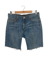 Seven7 Premium Denim Shorts Mens 32 Blue Bermuda Jean Medium Wash Cut Off Beach - $24.74
