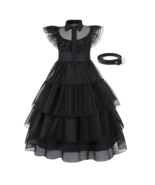 Girls Wednesday The Addams Family Black Costume Dress Kids Halloween Outfit - £19.65 GBP