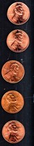 Lincoln Shield Cent coin - 5 Lincoln Pennies - 2018, 2020, 2-2021, 2022 - $2.10