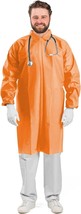 Orange Lab Coat 3XL Size Unisex Poly Labcoat Liquid-Proof - £10.23 GBP