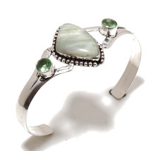 Green Opal Green Amethyst Gemstone Handmade Jewelry Bangle Adjustable SA 188 - $4.99