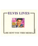 ELVIS 1993 29 cent Elvis Postage Stamp Promotional Advertising Card - $4.08 CAD
