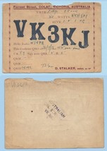 1936 Vintage Postcard Australia QSL Card VK3NJ - £10.19 GBP