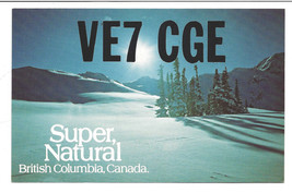 1982 Landscape Picture Postcard British Columbia QSL Card VE7 CGE - £7.82 GBP