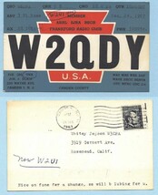 1967 Vintage Postcard QSL Card W2QDY  W2UI Jos J Blair Amateur Radio Operator - £7.30 GBP