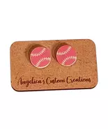 Pretty In Pink Softball Wood Studs - $8.00